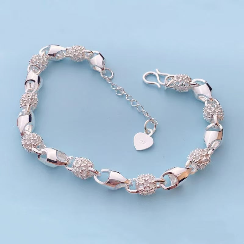 Ladies' fashionable bracelet, gold and silver, featuring a smooth hollow design, exquisite and lightweight