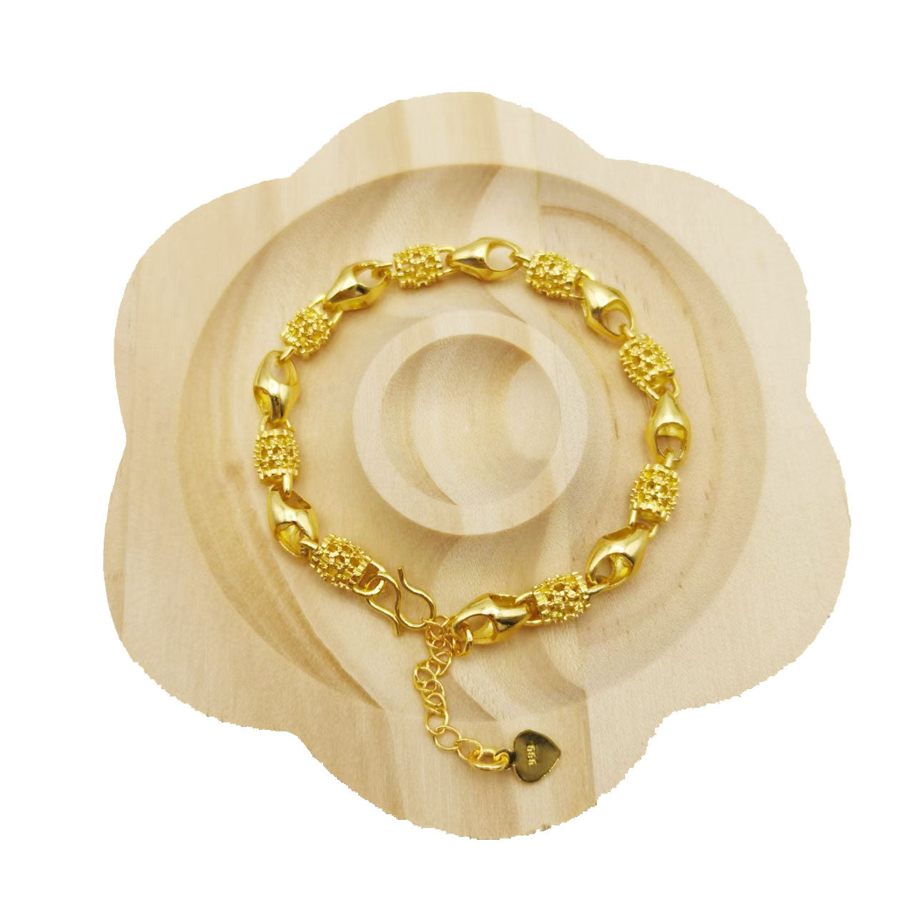 Ladies' fashionable bracelet, gold and silver, featuring a smooth hollow design, exquisite and lightweight
