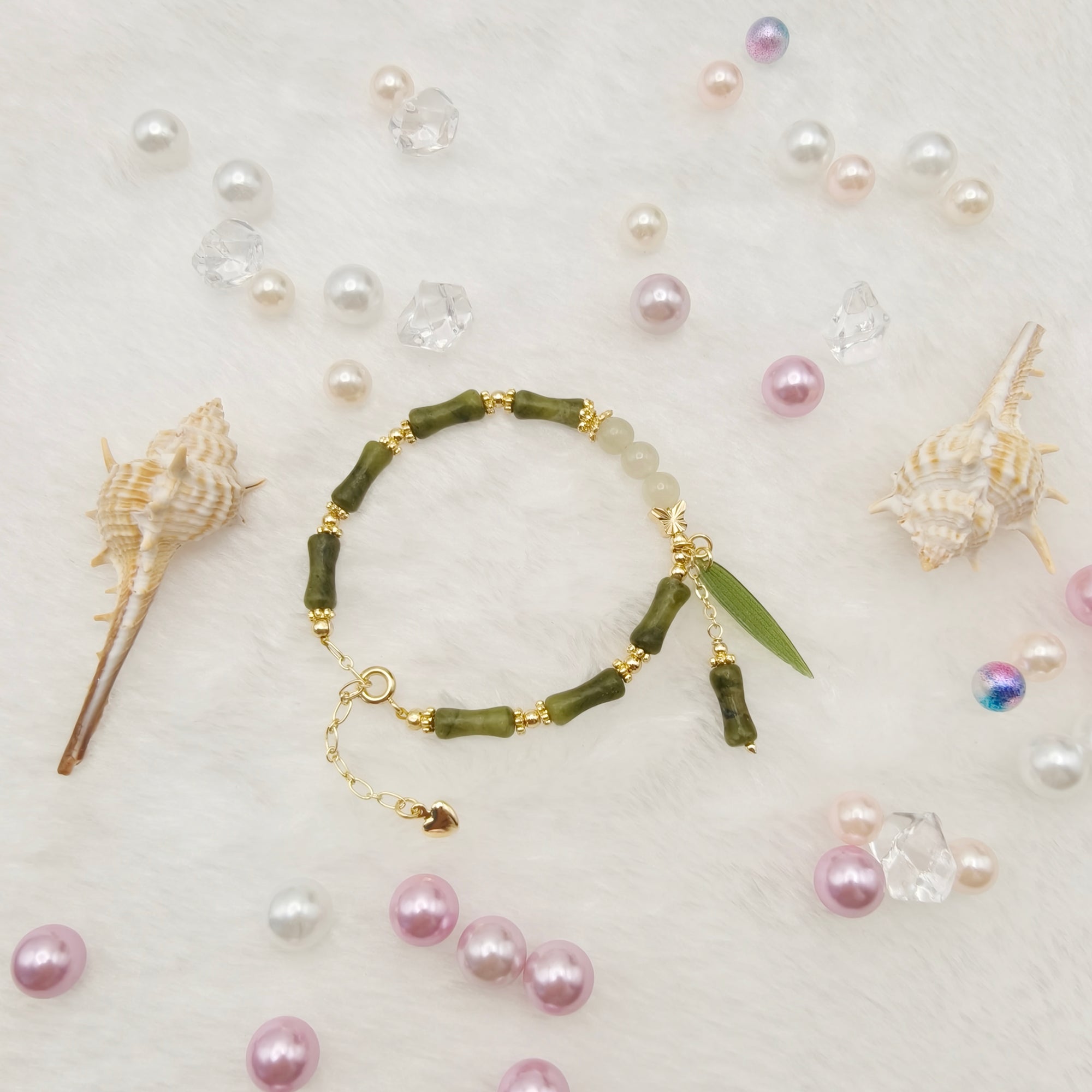 DIY Hetian Jade Bamboo Festival Bracelet Transparent Fashion Women's Bracelet