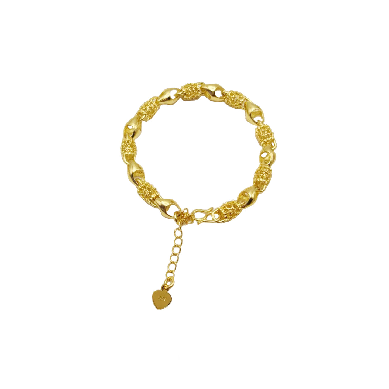 Ladies' fashionable bracelet, gold and silver, featuring a smooth hollow design, exquisite and lightweight