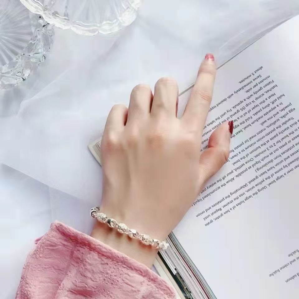 Ladies' fashionable bracelet, gold and silver, featuring a smooth hollow design, exquisite and lightweight