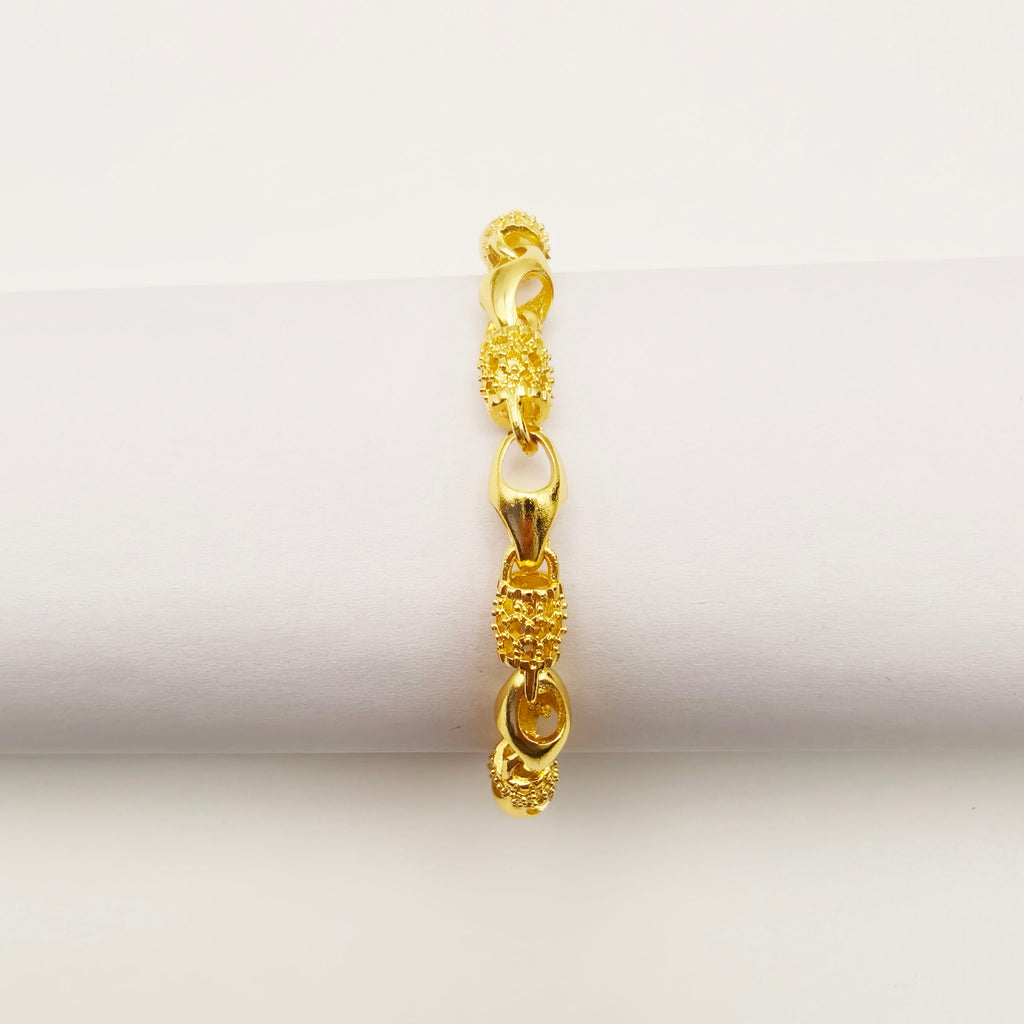 Ladies' fashionable bracelet, gold and silver, featuring a smooth hollow design, exquisite and lightweight